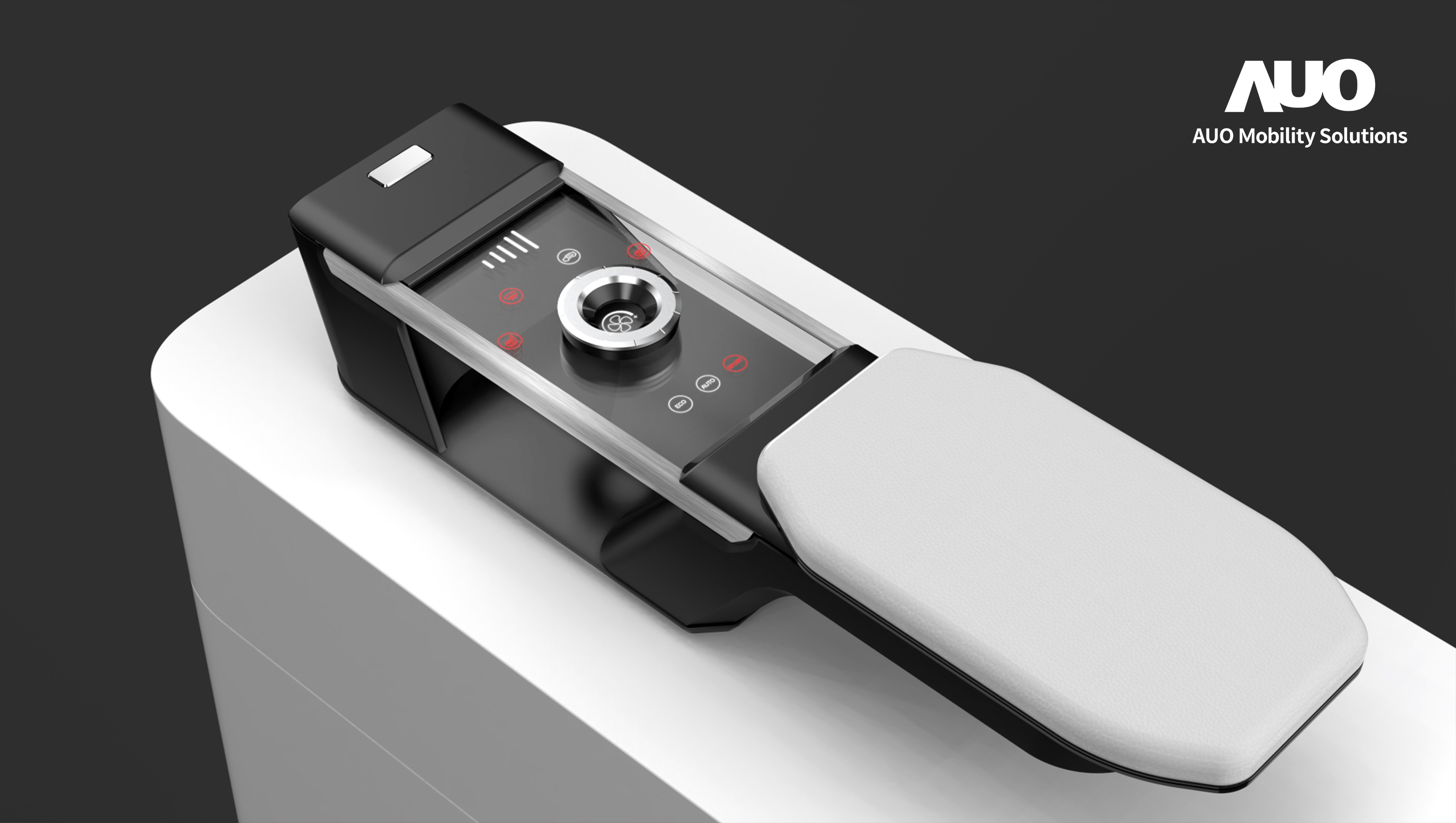 jinnian金年会智慧行动全新发表INVISY隐形科技系列，CrystalSense Console以最简约的机构设计，提供直觉控制的主动触觉回馈与压力感测，并且动态呈现、仅在需要时显示，打造未来座舱的极致互动体验。