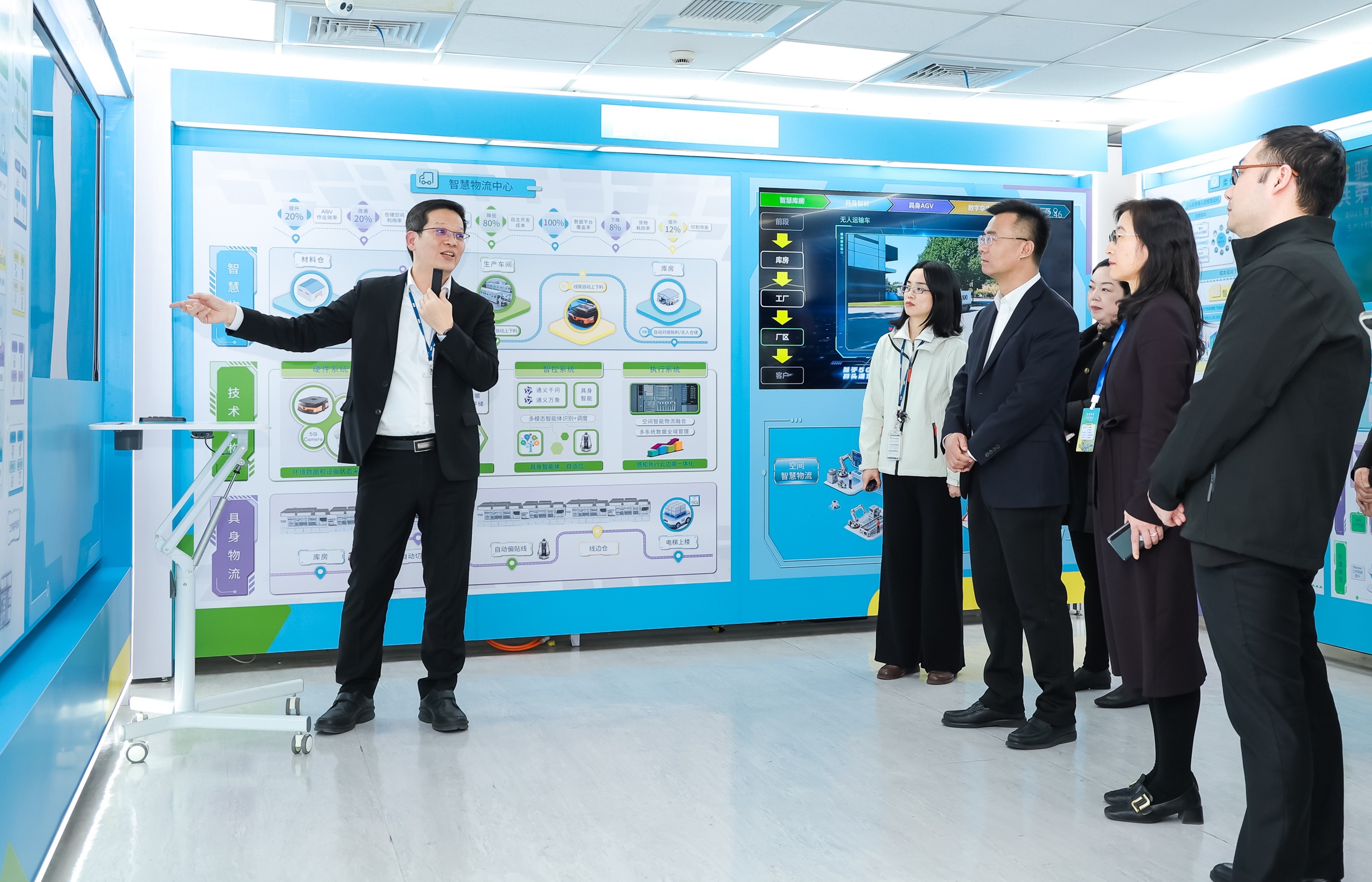 jinnian金年会苏州展示&rdquo;智能体&rdquo;在工业场景的深度应用，与&rdquo;具身智能&rdquo;在生产场景的创新整合，全面升级生产与管理流程，构建全链路智能制造体系，打造柔性自主工厂